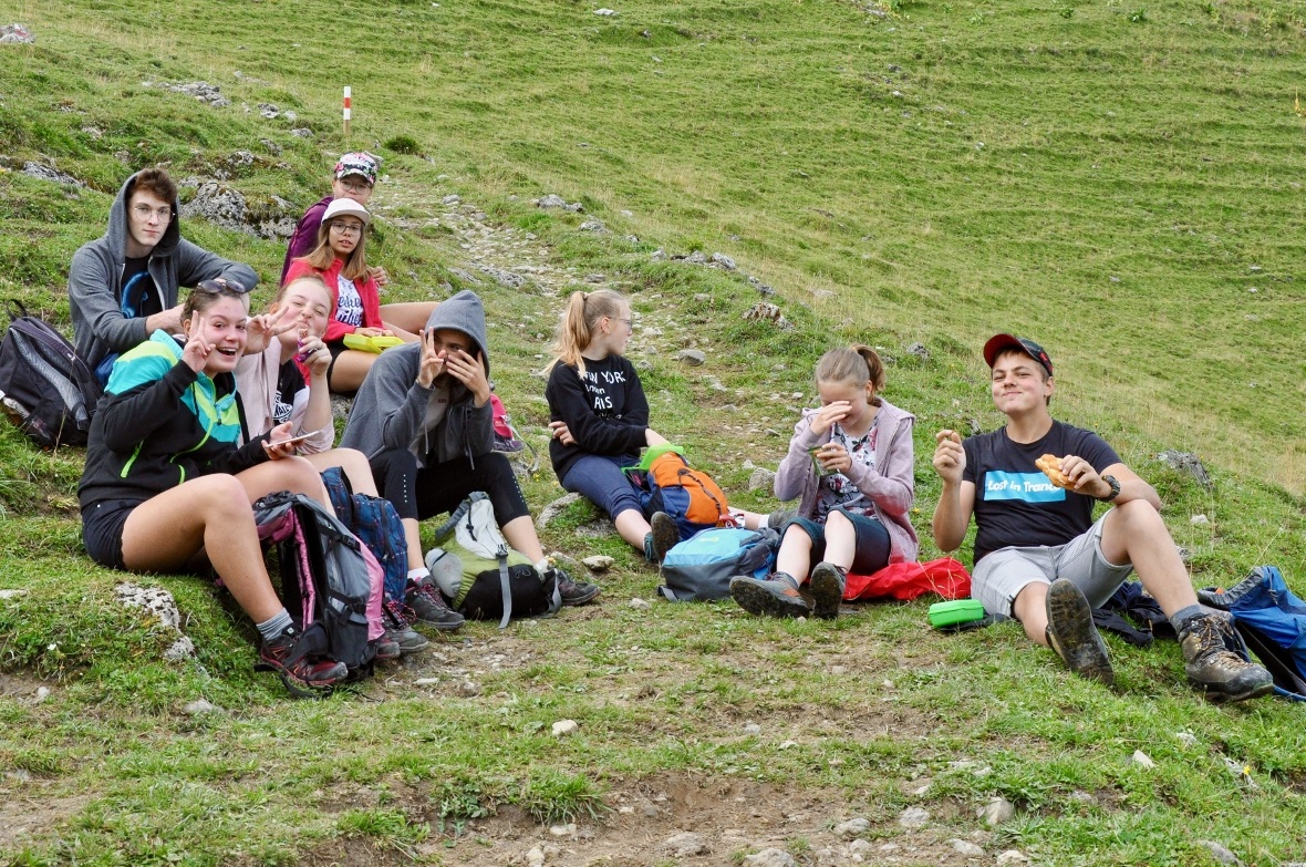 Mmmh, das leckere Znüni kommt gerade richtig!