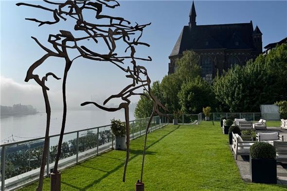 Morgenstimmung am Rhein in Bonn.