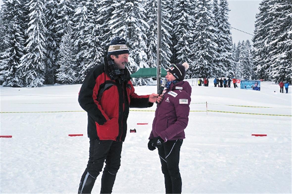Nach dem Rennen auch mit Stefan Kurth: Es wird aber nicht über Langlauf gesproch...