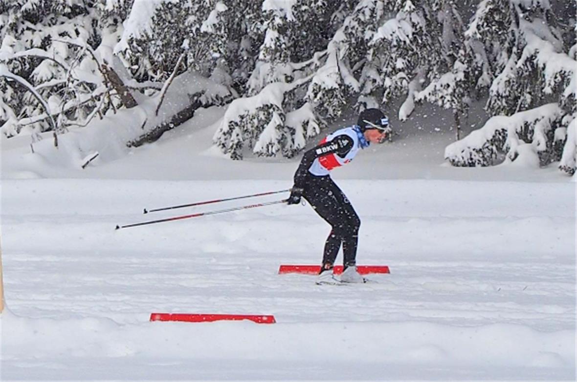 Nathalie von Siebenthal auf der Strecke.