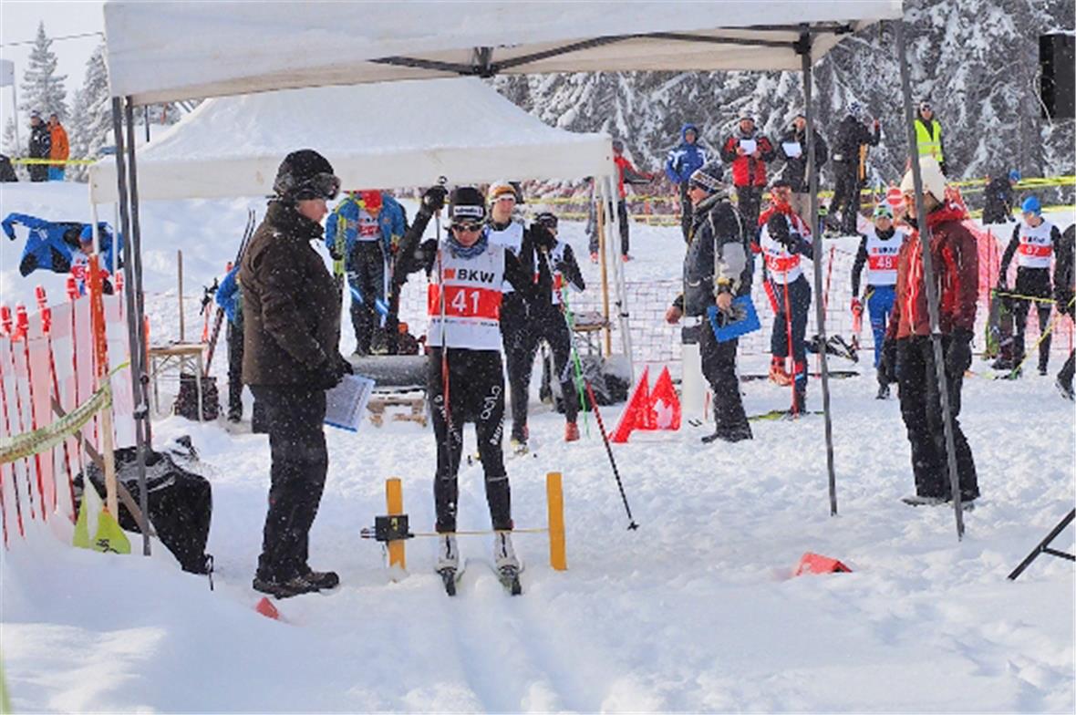 Nathalie von Siebenthal bereit zum Start