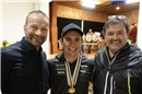 Nationalrat Andy Gafner und Grossrat Dominik Blatti gratulierten dem Juniorenwel...