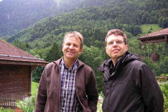 Nationalrat Erich von Siebenthal und Regierungsrat Andreas Rickenbacher.