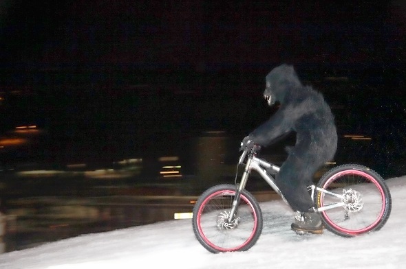 Nicht nur die Abfahrt an den Snowgames ist wild, manchmal sind es auch die Teilnehmer.