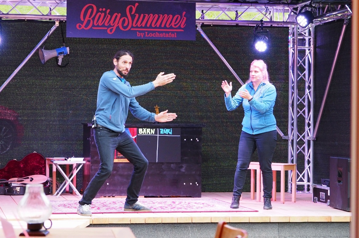 Niggi Hégelé und Simone Schwegler von der Zürcher Gruppe Anundpfirsich.