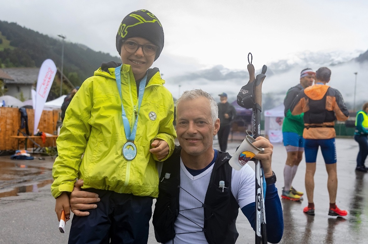 Noa und Papi Albert Kruker, liefen an zwei unterschiedlichen Läufen mit.