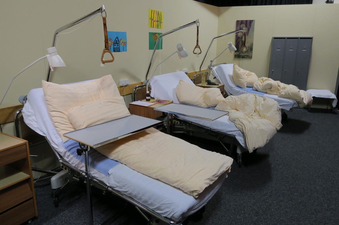 Noch sind die Betten leer….