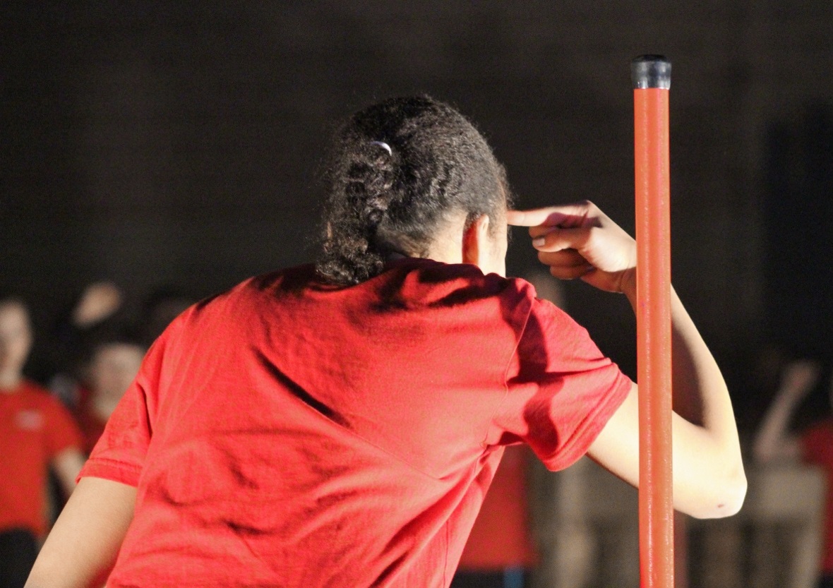 Nur ein kleiner Teil der Vorführungen, aber ein witziger Moment.