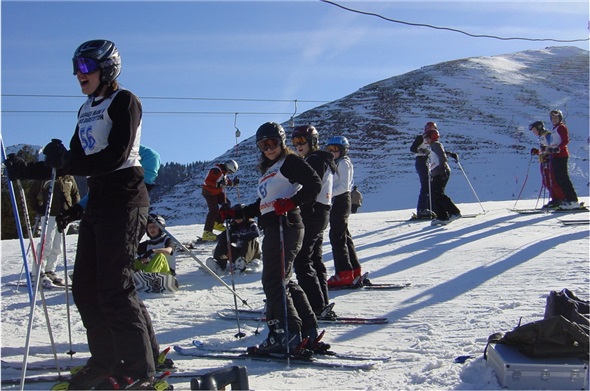 Oberstufenmädchen am Start.