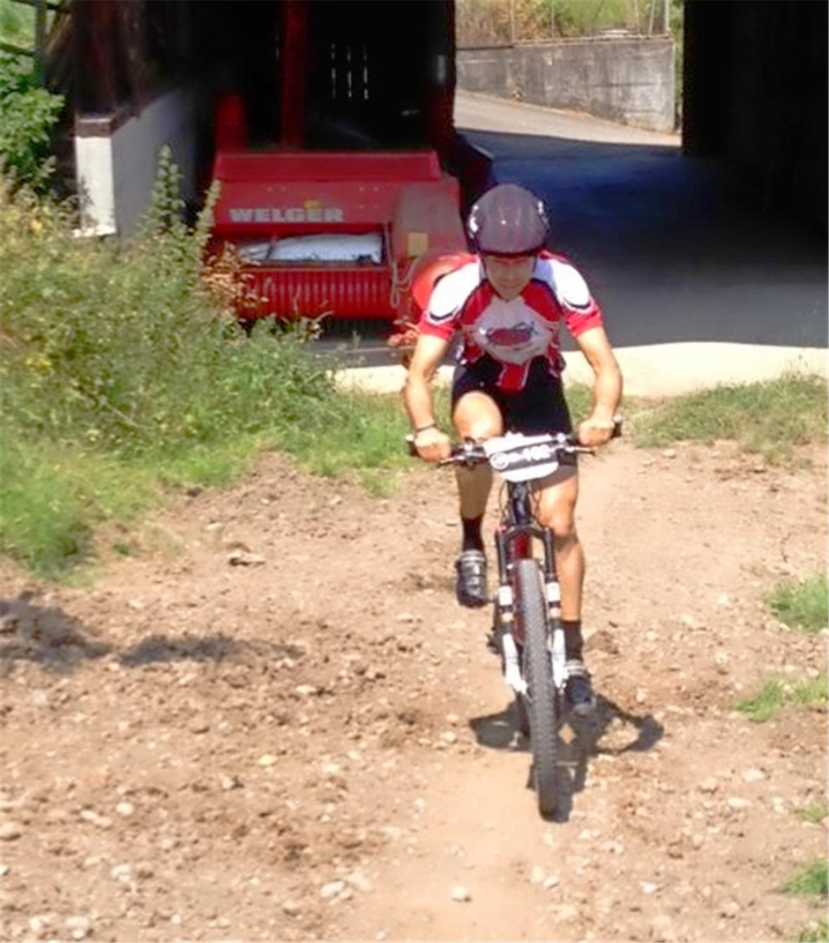 Oliver Gyger auf dem Mountainbike.