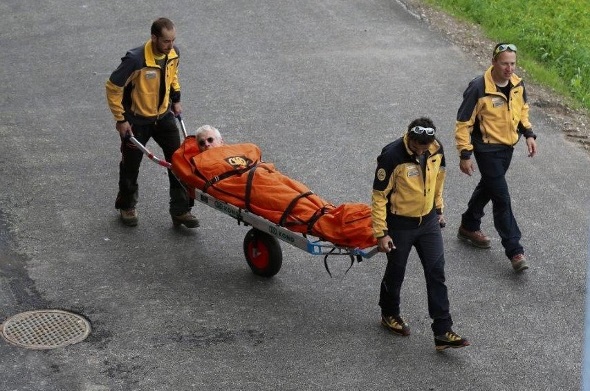 Personenrettung im steilen Gelände.
