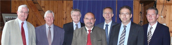 Peter Dubach (VR-Sekretär); Hans Lörtscher; Heinz Raaflaub (bisheriger VR-Präsident); Beat A.Schärz (Vizepräsident); Andreas Stettler (neuer Präsident); Boris Meyer und Andreas zum Wald (neue Verwaltungsräte).