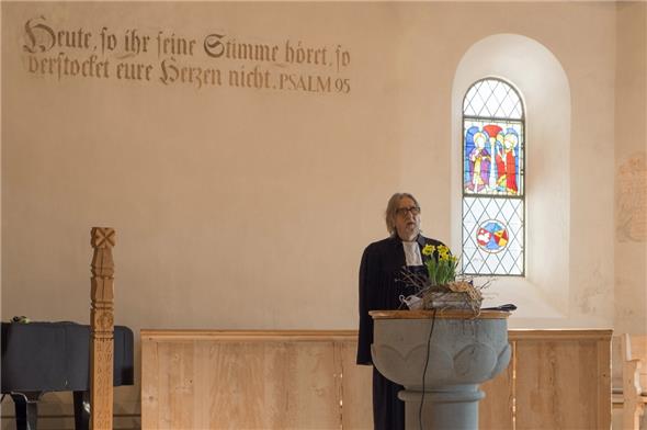 Pfarrer Günter O. Faßbender bei seinem Abschiedsgottesdienst.