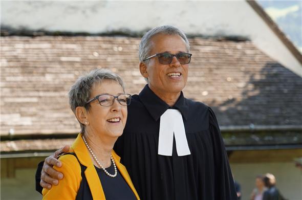 Pfarrer Stefan Lobsiger mit seiner Partnerin Ursula Kaufmann.