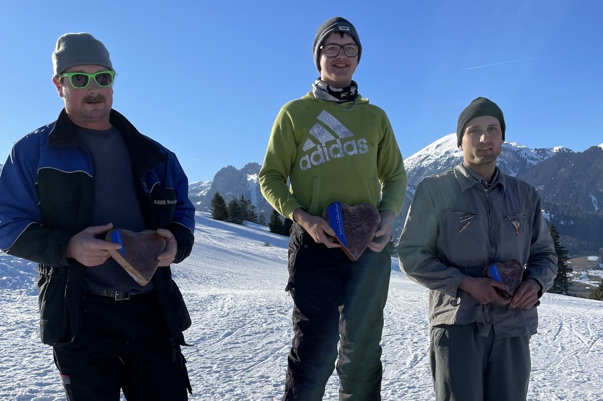 Podest Fassdauben Elite: Hans Knutti, Patrick Heim und Marco Siegenthaler.