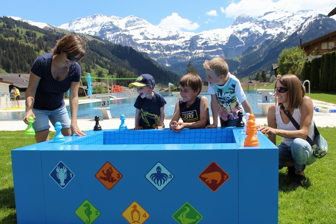 «Pool Splash!» beim Erlebnisbad Wallbach.