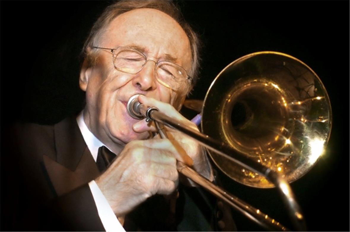 Posaunen-Legende Chris Barber, zum ersten Mal an den Jazz Tagen Lenk.
