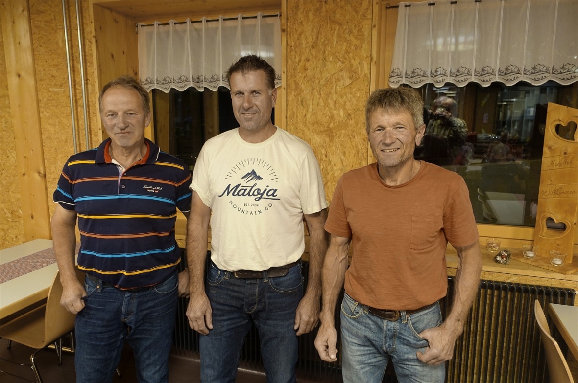 Präsident Kurt Müller, der neu gewählte Schwellenmeister Christoph Krebs und Kassier/Sekretär Kurt Knöri.