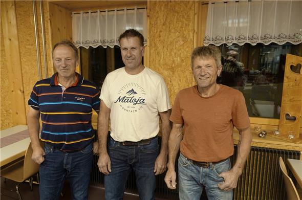 Präsident Kurt Müller, der neu gewählte Schwellenmeister Christoph Krebs und Kassier/Sekretär Kurt Knöri.
