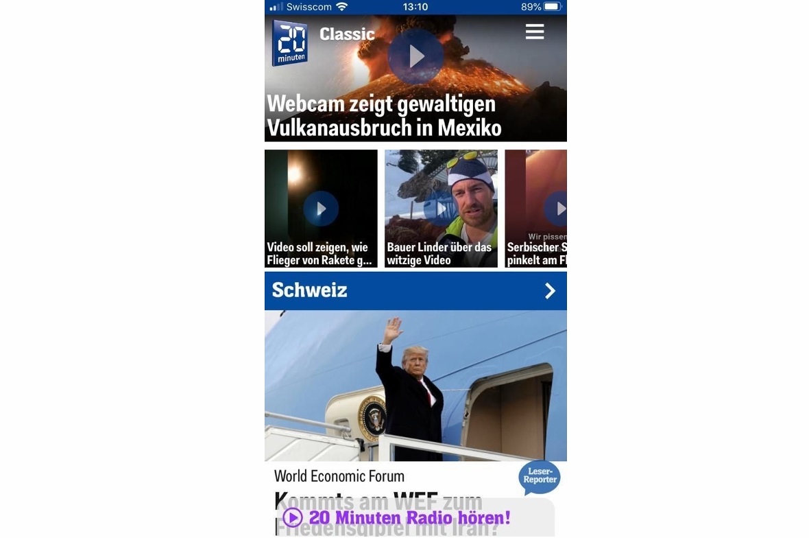 Präsident Trump musste sich die Medienpräsenz im «20-Minuten» mit Familie Linder und ihren drei Gusti teilen.