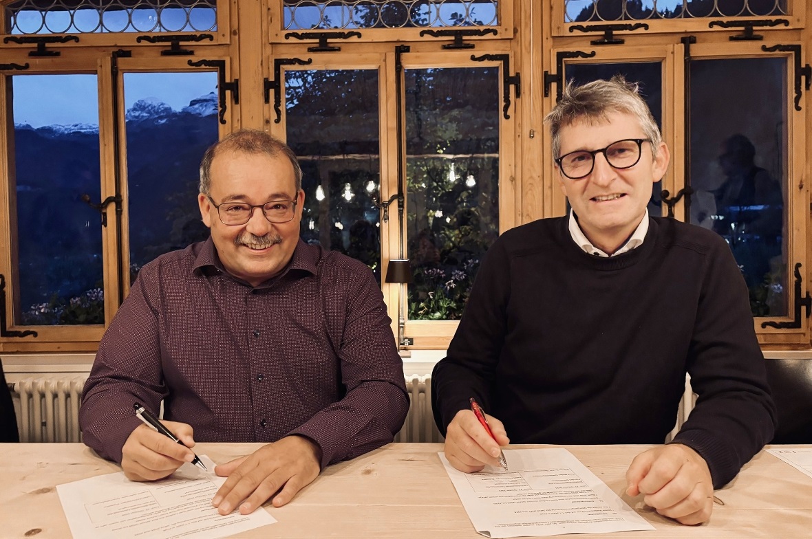 Klare Rollenverteilung für eine starke Zukunft  René Müller (Gemeindepräsident), Lukas Eichenberger (Verwaltungsratspräsident).