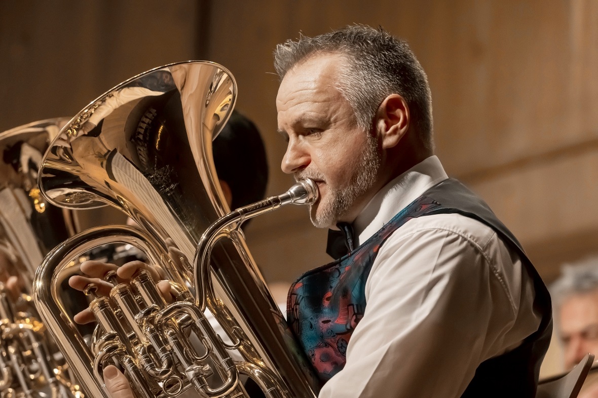 René Müller am Euphonium einer der vielen Musiker die zum gelingen des Abends be...