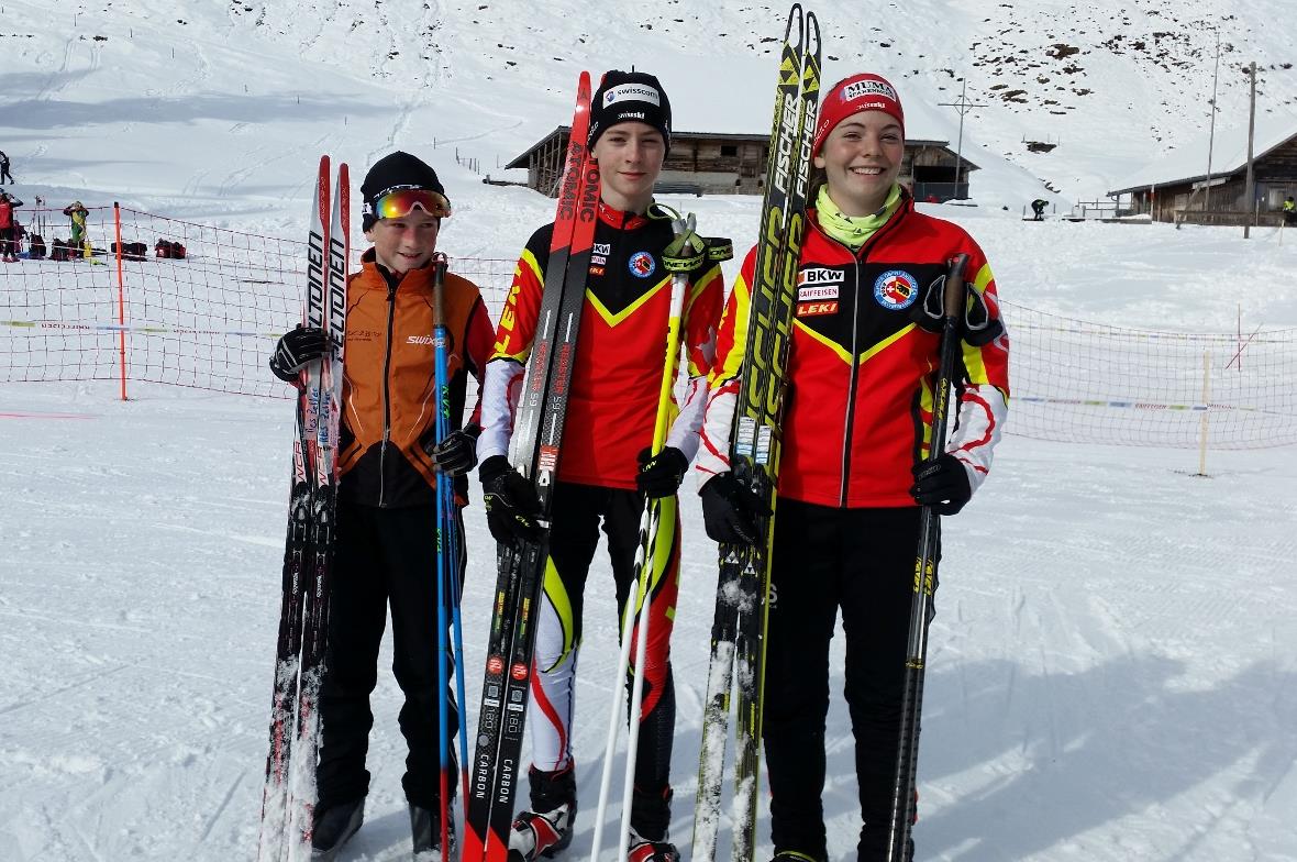 Res Zeller, Jan Roth und Yara Burkhalter (SM Staffel Silber).