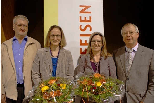 Rochaden im Verwaltungsrat: Walter Witschi (links) und Gottfried Jutzeler traten zurück. Myriam Roth-Matti (zweite von links) ersetzt Edith Kunz-Balmer.