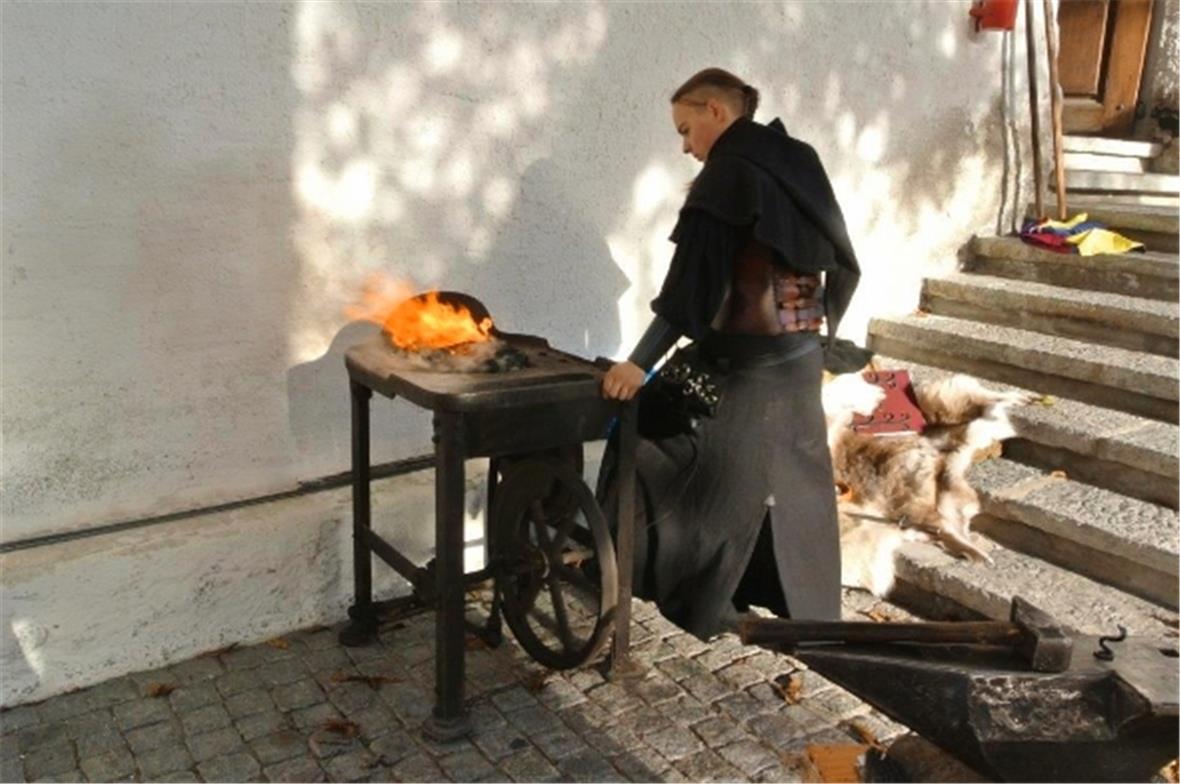 Schmid bei der Arbeit.