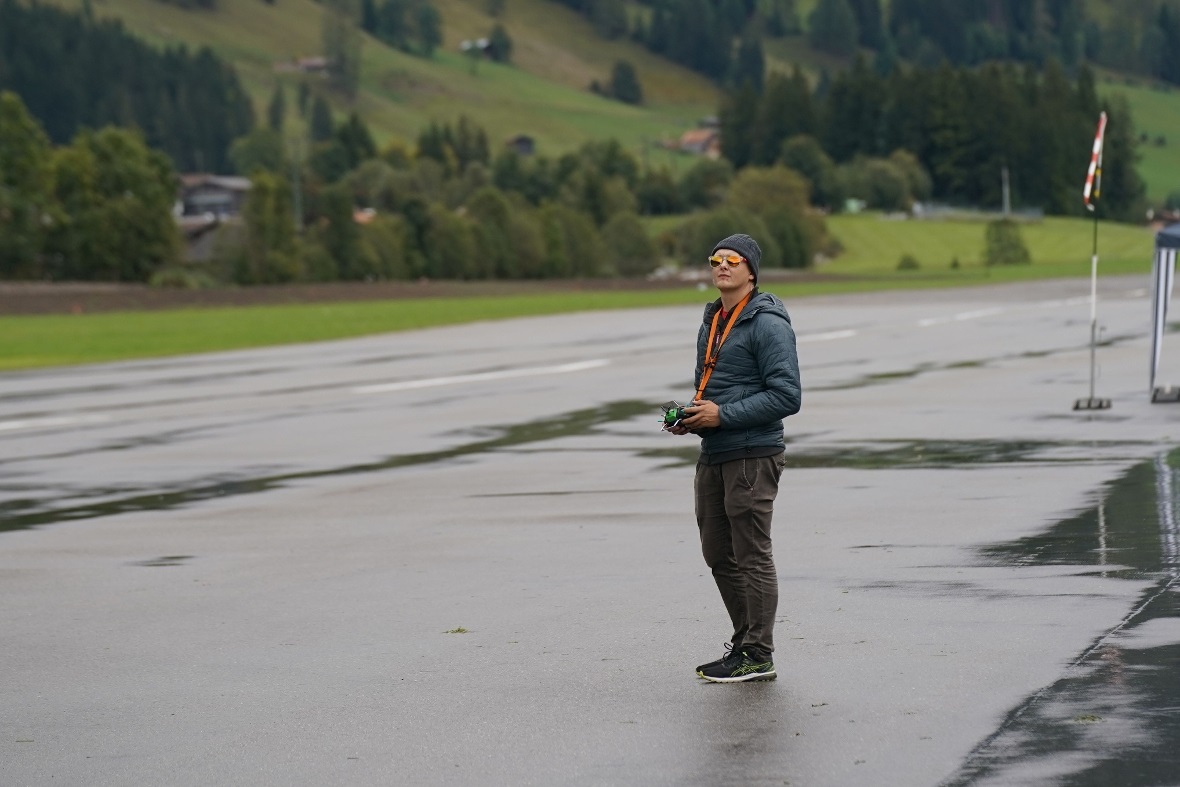 Sebastian Frautschi flog sein Modell ausser Konkurrenz.