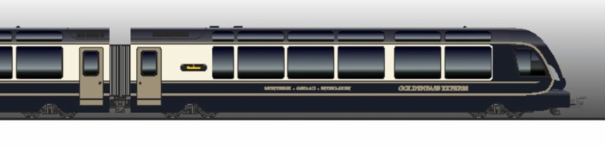 Seitenansicht des neuen Zuges.