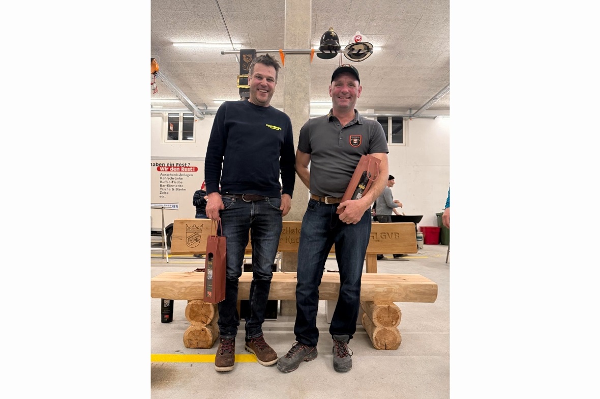 Sieger der Hydrantengruppe 117: Links: Martin Josi (1. Platz), nicht am Bild: Ro...