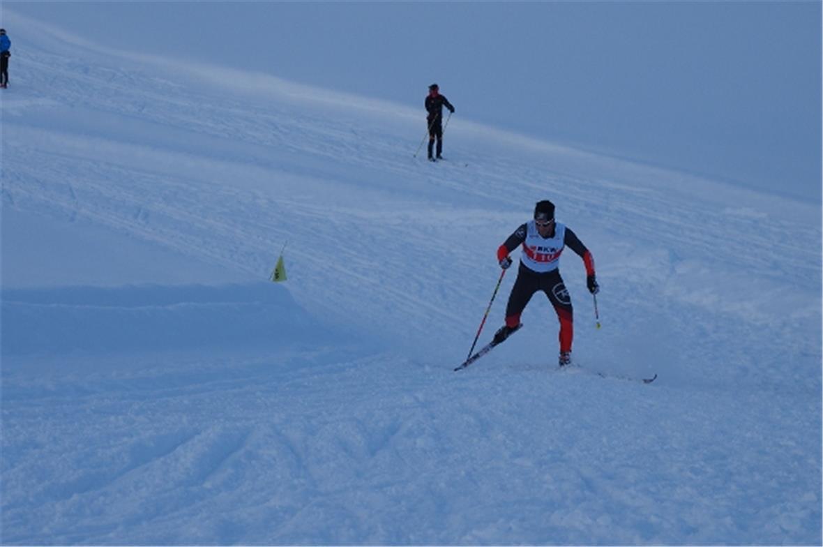 Simon Hammer beim Aufstieg.
