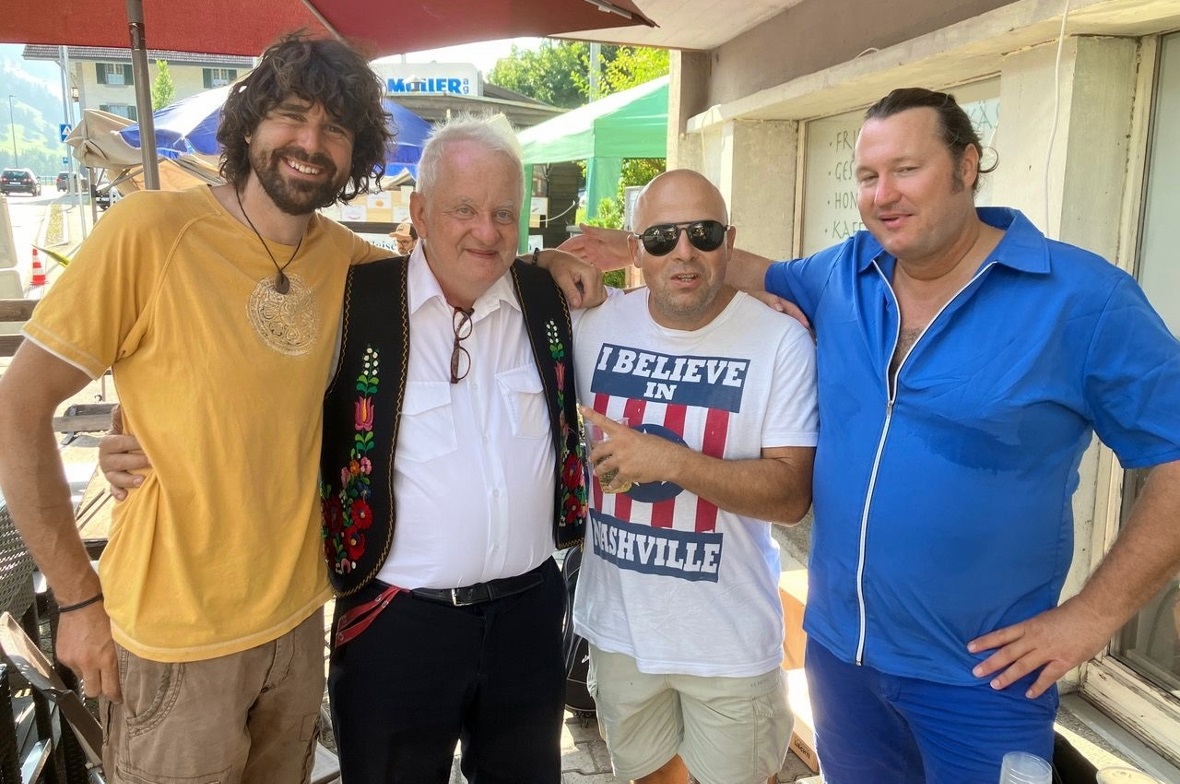Sorgten für gute Unterhaltung beim Jubiläum: Michu Hauswirth, Jakob Wampfler, Tom Lee und Roland Ruchti.