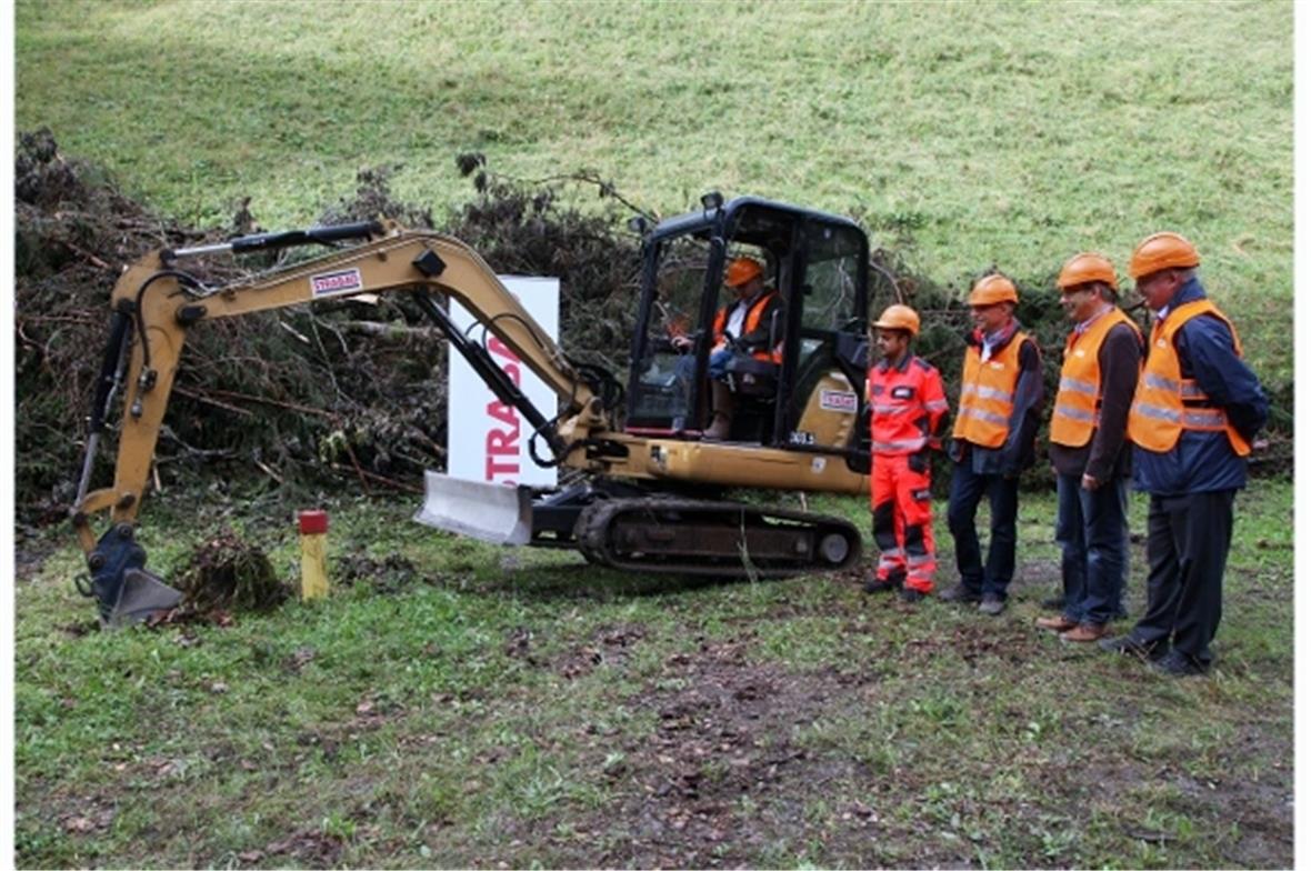 Spatenstich Laubegg Kraftwerk, der VR der Simmental Kraftwerke AG, Beat Schärz VR Vizepräsident,