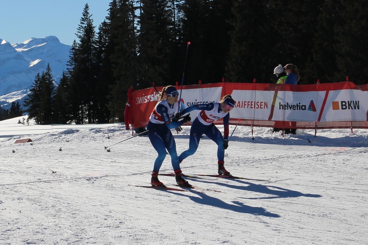 Sprint-Weltklasse im Sparenmoos. Photofinish-Sieg von Laurien van der Graaff (li...