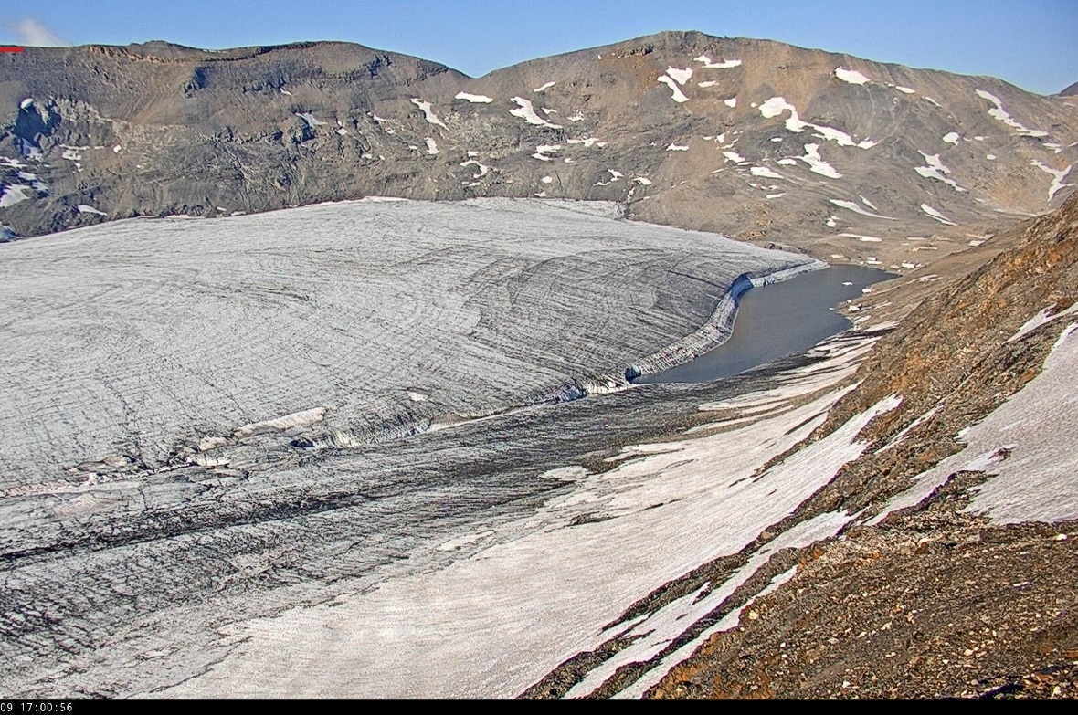 Standbild der Webcam vom 9. August 2020 mit Blick auf den Faverges-See.