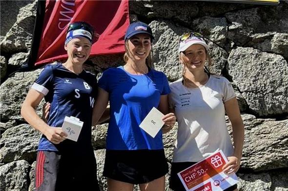 Starke Rückkehr nach Verletzungspause: Susi Meinen wurde hinter Aita Gasparin Zweite; Dritte wurde Lea Meier.