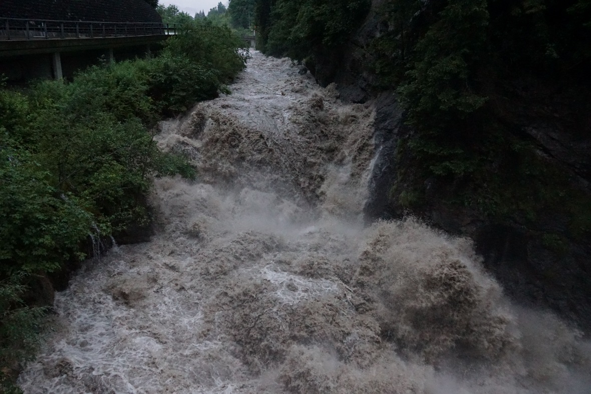 Starke und anhaltende Regenfälle vom letzten Donnerstag Aus dem eher gemütlichen...