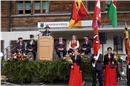 Stefan Janzi gab eine kurze Ansprache und ehrte die Veteranen. Von links nach re...