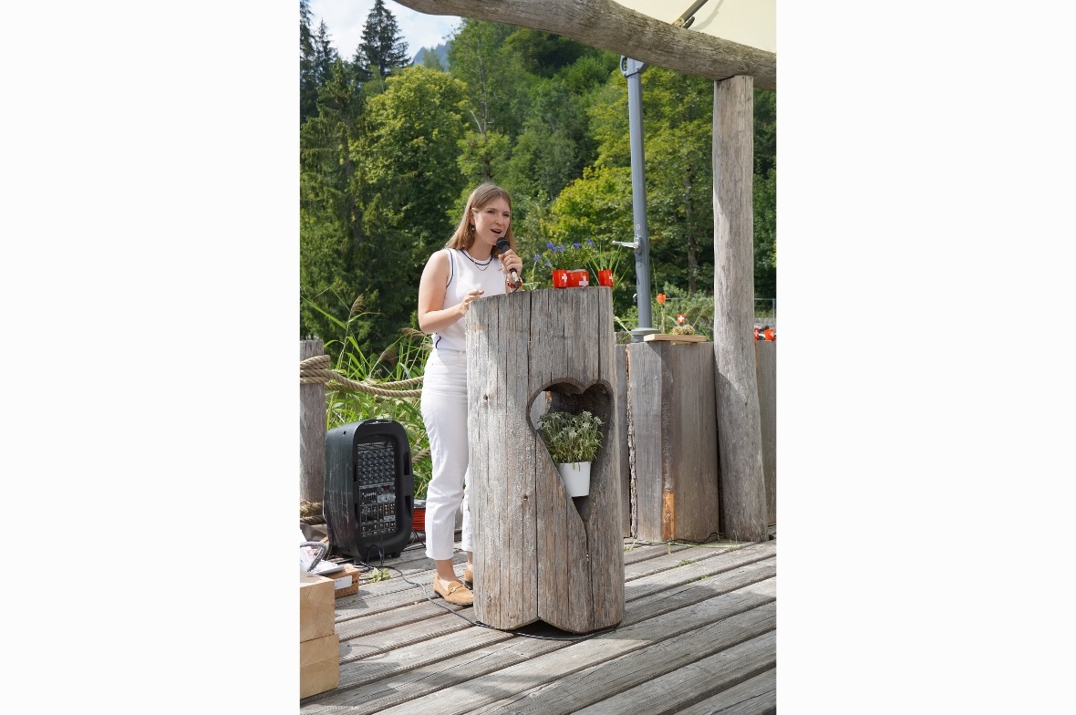 Stephanie Gartenmann (SVP) hielt die offizielle 1.-August-Rede.