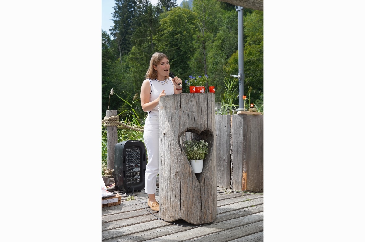 Stephanie Gartenmann (SVP) hielt die offizielle 1.-August-Rede.