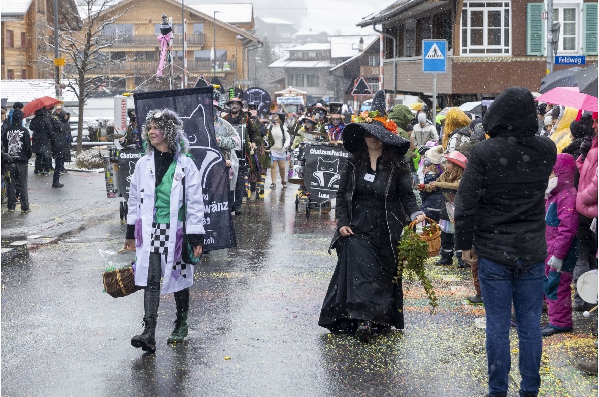 Sujets der Diemtigtaler Fasnacht 2026: Kreative, farbenfrohe Umsetzungen entlang...