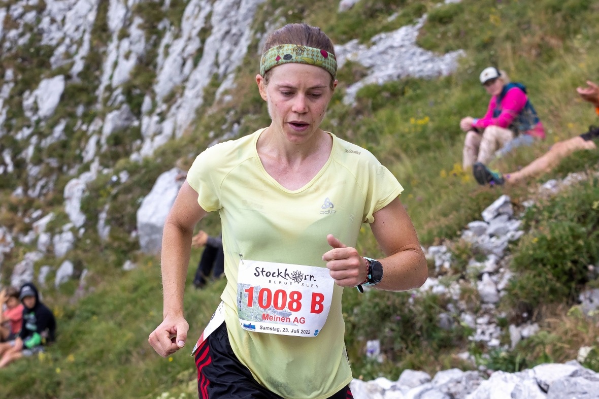 Susi Meinen aus Boltigen war mit ihrem Bruder Kari als Staffel unterwegs.