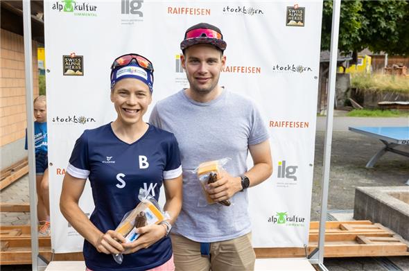 Susi Meinen ging mit Bruder Kari Meinen an den Start. Sie erreichten Rang 2 in der Kategorie 2er-Staffel gemischt.