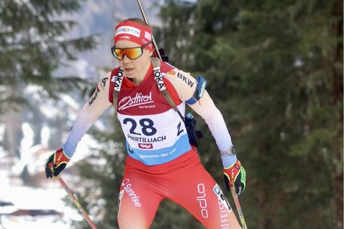 Susi Meinen war eine der schnellsten in der IBU-Loipe in Obertillach.