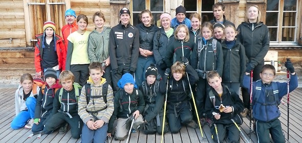 Team JO Nordisch Zweisimmen bei der SAC Hütte Fromatt