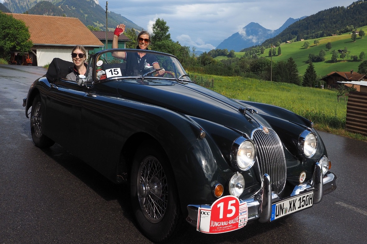 Team Kern/Kern, DE, mit Jaguar XK 150 DHC, Baujahr 1959