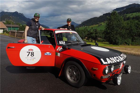 Team Neuenschwander/Waser mit Lancia Fulvia, Baujahr 1971