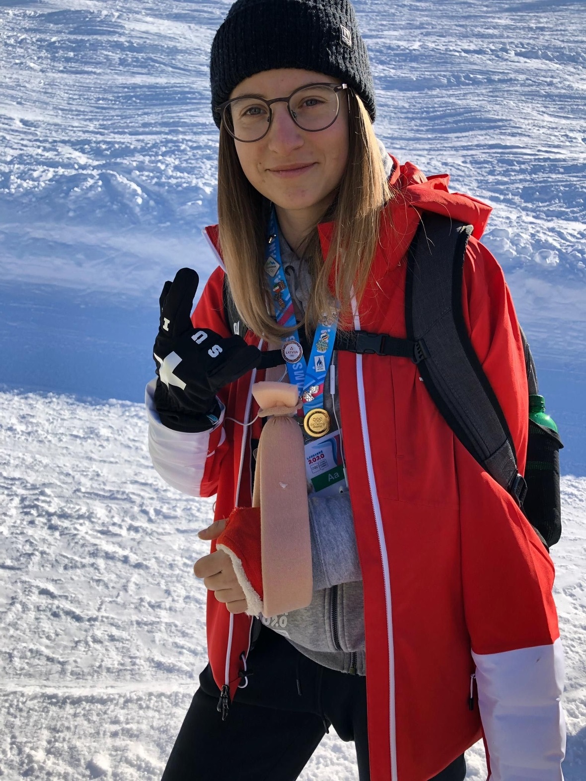 Trotz der Verletzung munter unterwegs.